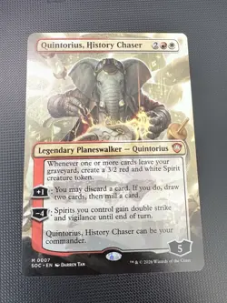 Quintorius, History Chaser (Borderless) Commander: Secrets of Strixhaven Regular - Image 1
