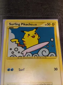Surfing Pikachu 114/111 Secret Rare - Pokemon Rising Rivals - LP - Image 2