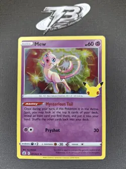 Pokemon TCG Mew 011/025 Celebrations Holo Rare - NM - Image 1