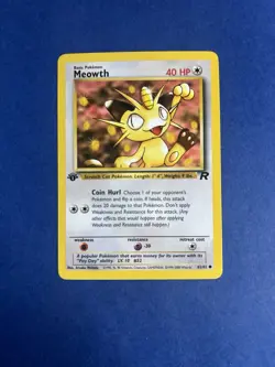 Meowth 62/82 1st Edition Team Rocket Pokemon 2000 LP - Image 2