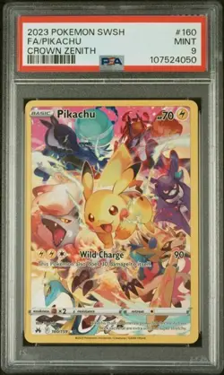 Pokemon TCG Pikachu Crown Zenith 160/159 Holo Secret RARE PSA 9 Mint - Image 1