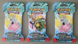 POKEMON JOURNEY TOGETHER BOOSTER PACK LOT (3), EX BATTLE DECK, BLISTER PACK LOT - Image 2