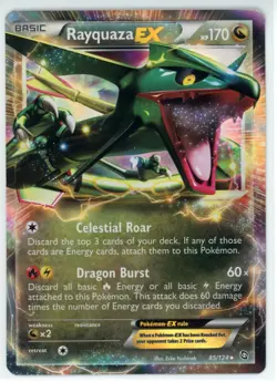 Pokemon Rayquaza EX Ultra Rare Holo Dragons Exalted 85/124 Basic LIGHT PLAY - Image 1
