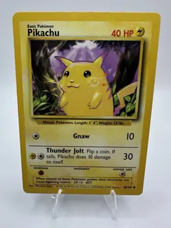 Pikachu 58/102 - Base Set - Vintage 1999 - Pokemon TCG - Image 1