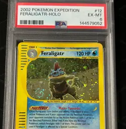 2002 POKEMON EXPEDITION 12 FERALIGATR HOLO PSA 6 SWIRL - Image 3