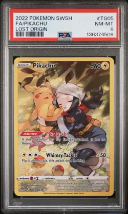 Pikachu Lost Origin Trainer Gallery #TG05/TG30 PSA 8 - Image 1