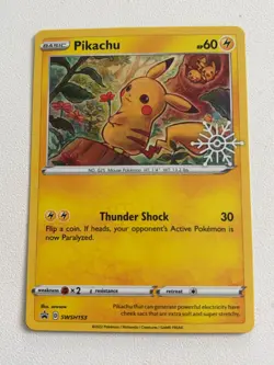 Pokemon TCG - Pikachu Holiday Promo SWSH153 Holo - Image 1