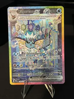Vaporeon EX 149/131 Full Art Prismatic Evolutions Pokemon TCG LP - Image 1