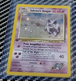 LP - Sabrina's Gengar 1st Edition 014/132 Gym Heroes Holo Rare Grail Pokemon - Image 1