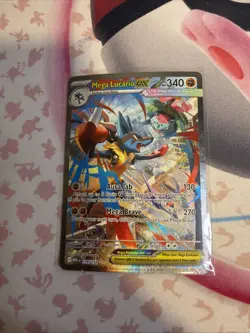 2025 Pokemon Mega Evolution Special Illustration Rare Mega Lucario ex 179/132 - Image 1