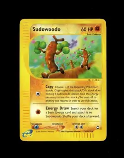 2002 Pokemon AQUAPOLIS SUDOWOODO REVERSE HOLO 36/147 RARE! HP POOR DMG - Image 1