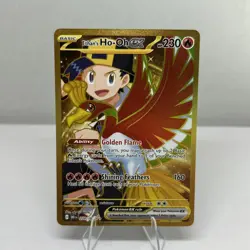 Ethan's Ho-Oh EX 239/182 SV10: Destined Rivals Gold Hyper Rare Pokemon TCG NM - Image 1
