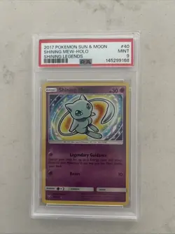 2017 POKEMON SUN & MOON SHINING LEGENDS #40 SHINING MEW-HOLO PSA 9 - Image 1