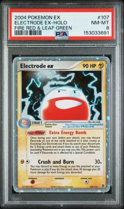 Electrode EX 2004 Pokemon EX Fire Red & Leaf Green PSA 8 #107 - Image 1