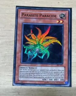 MP Yu-Gi-Oh Paracite Paracide Holo PSV-003 Super Rare Unlimited Edition - Image 1