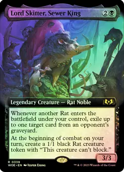 MTG FOIL Lord Skitter, Sewer King Extended Art - Wilds of Eldraine #339 - Image 1
