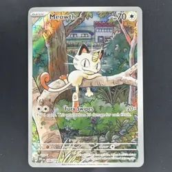 Pokemon Meowth Illustration Rare Holo 106/094 Me02: Phantasmal Flames 70HP Card - Image 1