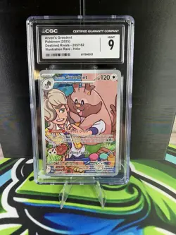 Pokemon TCG Arven's Greedent Holo Card 205/182 Sv10: Destined Rivals - Image 1