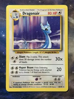 Dragonair 18/102 Rare Base Set WoTC 1999 Pokemon Card LP - Image 1