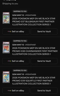 2026 POKEMON FIRST PARTNER ILLUSTRATION COLLECTION SERIES PSA 10 SEQUENTIAL SET - Image 5