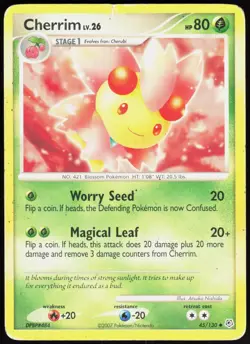 Diamond & Pearl Cherrim 45/130 Uncommon Pokemon DMG - Image 1