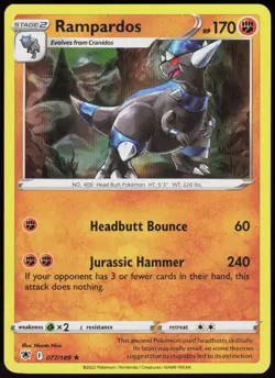 Astral Radiance Rampardos 077/189 Holo Rare Pokemon Holo NM/M - Image 1