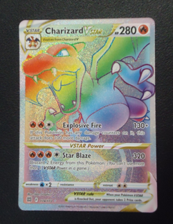 2022 POKEMON Charizard VSTAR 174/172 Brilliant Stars Rainbow Holo Rare - Image 1