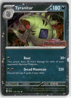 Tyranitar (Paldea Evolved Stamp) 135/193 Promo Cosmos Holo Pokemon NM - Image 1