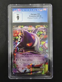 2014 Pokemon Phantom Forces - Gengar EX #34/119 CGC 9 Mint - Image 1