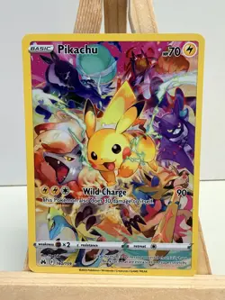 2023 POKEMON SWORD & SHIELD CROWN ZENITH #160 FULL ART/PIKACHU - NM - Image 1