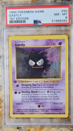 1999 First Edition Pokemon Gastly 050/102 Base Set Regular - Image 1