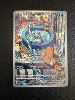 Pokemon TCG Squirtle 148/142 Illustration Rare Full Art Holo Sv07 Stellar Crown - Image 1