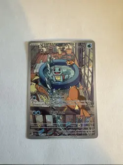 Pokemon TCG Squirtle 148/142 Illustration Rare Full Art Holo Sv07 Stellar Crown - Image 3