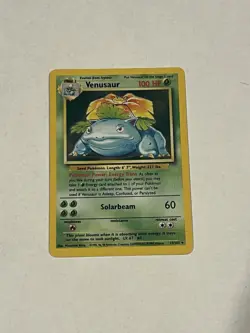 Pokemon Venusaur Base Set 1 Holo Rare 15/102 - Image 1