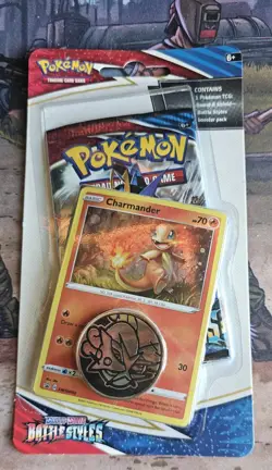 1 x Sealed Pokemon Battle Styles Blister Pack w/ Charmander Promo - Image 1