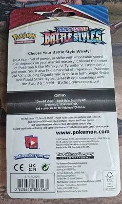 1 x Sealed Pokemon Battle Styles Blister Pack w/ Charmander Promo - Image 2