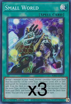 3X Yugioh Small World RA01-EN067 Ultra Rare 1st Edition NM - Image 1