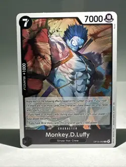 Monkey.D.Luffy OP15-092 R Rare One Piece Card Game Straw Hat Crew Black Card - Image 1