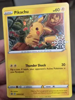 Pokemon Card - Pikachu - Snowflake Holiday Promo - Black Star - SWSH153 - NM - Image 3