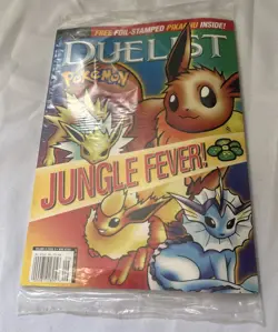 1999 DUELIST MAGAZINE w/ Pokemon 1st Edition Gold Stamped Pikachu Promo Card - Image 1