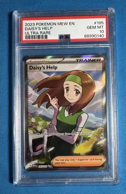 🌼 DAISY’S HELP PSA 10 🌼 2023 Pokemon Scarlet Violet 151 Trainer Card 195 📈 - Image 1
