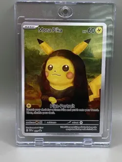 Mona Pika x Van Gogh Pokemon Gold Metal Card Collectible/Display - Image 1