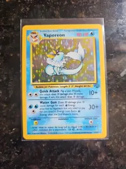 Pokemon Card TCG Vaporeon 12/64 Jungle Holo - Image 1