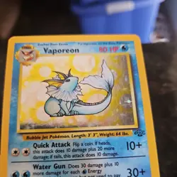 Pokemon Card TCG Vaporeon 12/64 Jungle Holo - Image 5