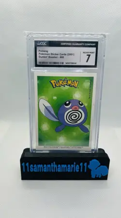 2001 Poliwag Pokemon Sticker Cards Dunkin’ Boomer CGC 7 - Image 1