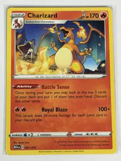 Charizard 001/015 New 2024 McDonalds Happy Meal Pokemon Dragon Discovery Card - Image 1