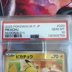 Pikachu PSA 10 2025 McDonald’s Promo 020/M-P Japanese Pokemon Card - Image 2