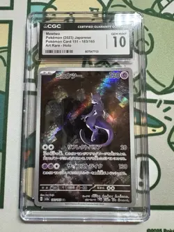 Mewtwo 183 Sv2a: Pokemon Card 151 Holo (Japanese) CGC GEM MINT 10 - Image 1