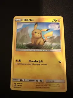 Pikachu SM183 Holo Black Star Promo Card READ DESCRIPTION [6QTY] - Image 1
