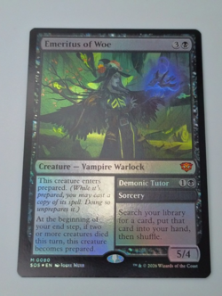 EMERITUS OF WOE / DEMONIC TUTOR Secrets Of Strixhaven SOS Magic MTG FOIL - Image 1
